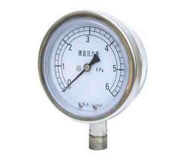 不銹鋼膜盒壓力表